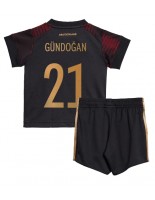 Německo Ilkay Gundogan #21 Venkovní dres pro děti MS 2022 Krátký Rukáv (+ trenýrky)